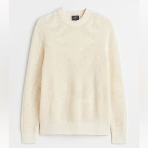 H&M regular fit waffle-knit sweater, size S.